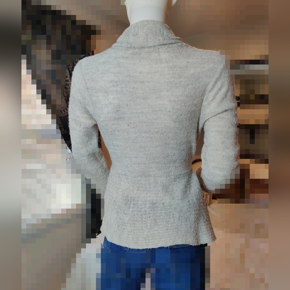 American Rag Heather Gray Wrap Waterfall Sweater Size XS - Picture 2 of 12
